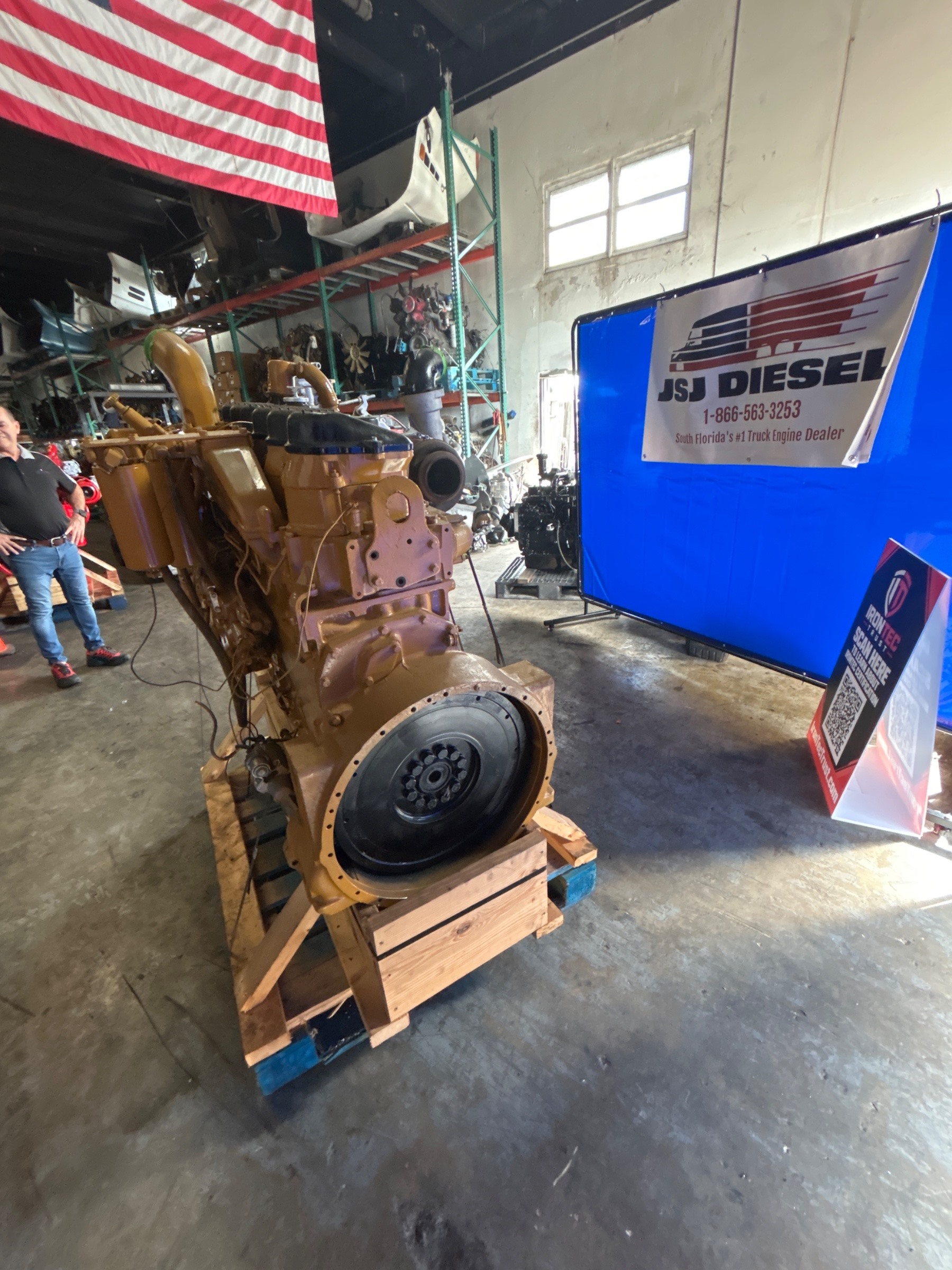 1996 Cat 3406b diesel engine, stock 10379 - photo 3